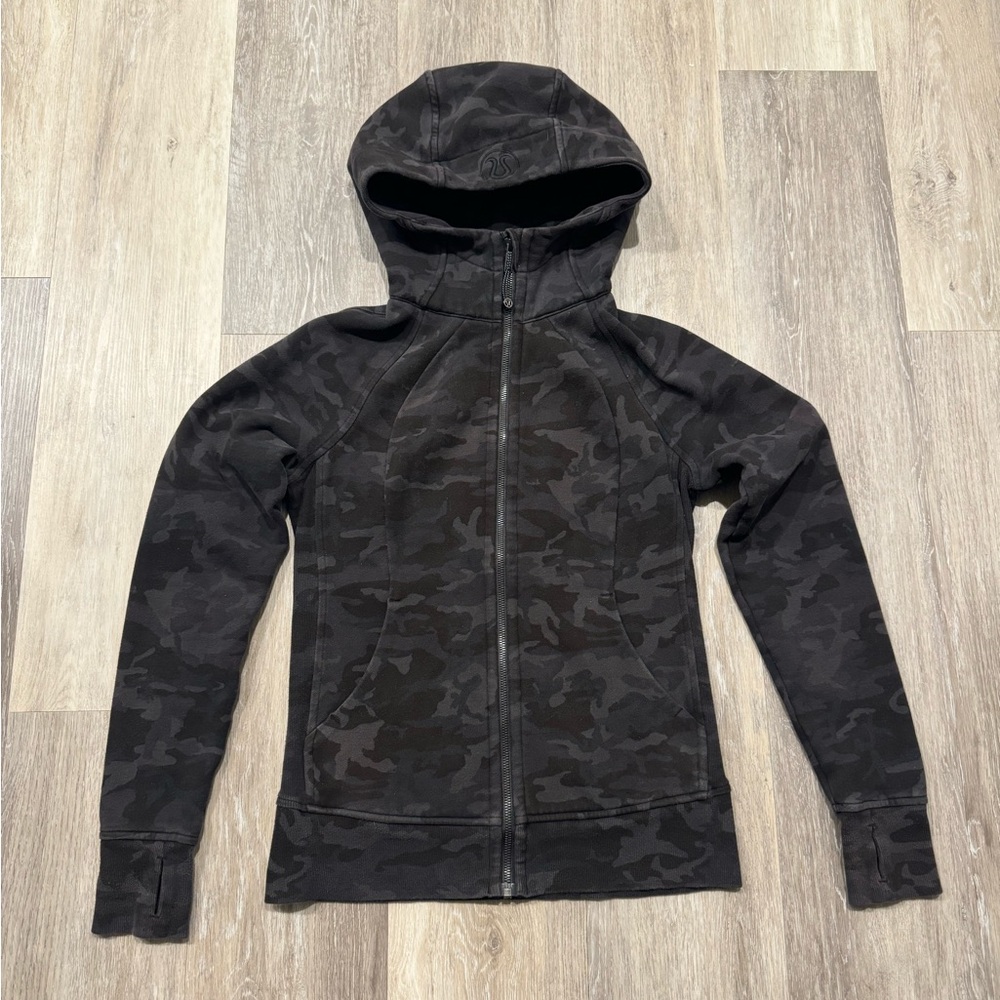 Lululemon Black Camo Scuba Hoodie